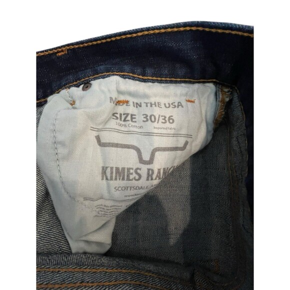 Kimes Ranch Jeans Mens 30x36 Roger Mid Low Rise Slim Bootcut - Picture 7 of 9